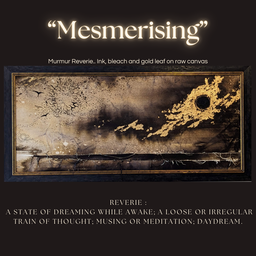 "Murmur Reverie" Hand-Gilded Celestial Bird Giclée Print by Hannah Pugh