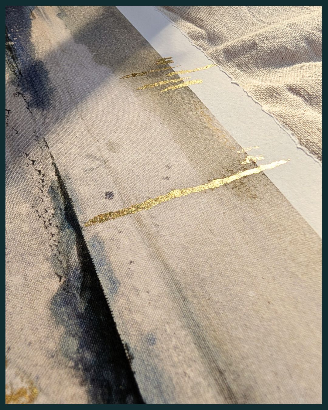 Storm Moon Print | Hand embellished Dramatic Full Moon Landscape | By Hannah Pugh