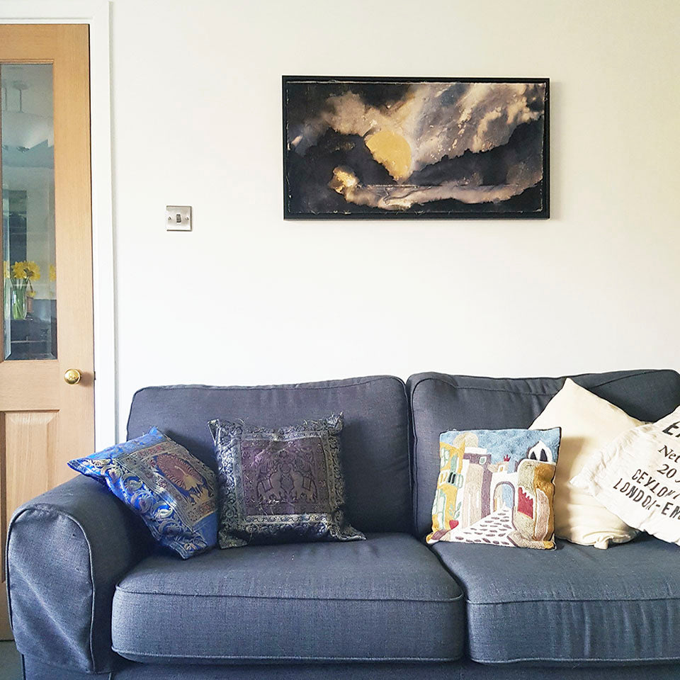 "Archway Reverie" Hand-Finished Gold Leaf Giclée Print | Cosmic Landscape Art by Hannah Pugh
