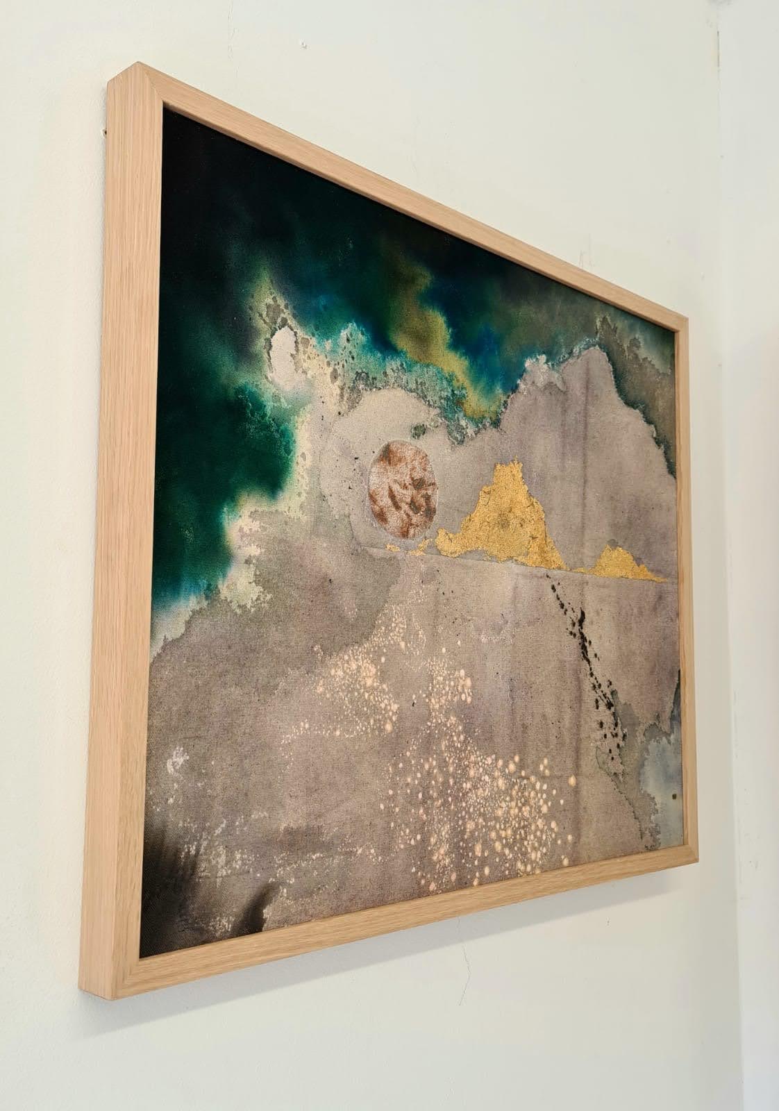 Where To Now print | Airy abstract landscape | Hand embellished to tell a different story every time | By Hannah Pugh