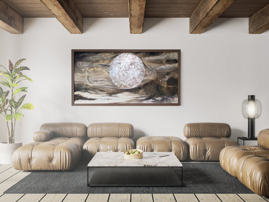 'Litha' | Full Moon on the Summer Solstice | Full of intrigue and whimsy to combat the darkest day | Hand embellished print by Hannah Pugh