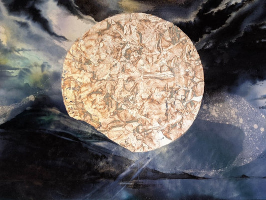 "Misuki" Hand-Finished Celestial Moon Giclée Print by Hannah Pugh