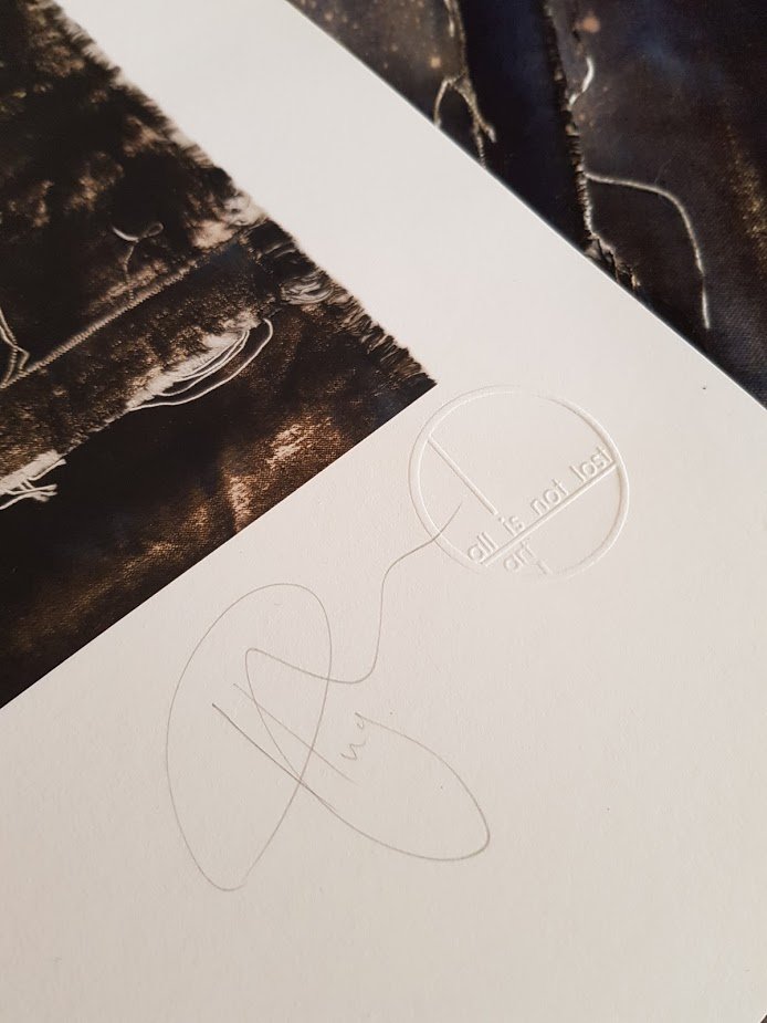 "Murmur Reverie" Hand-Gilded Celestial Bird Giclée Print by Hannah Pugh