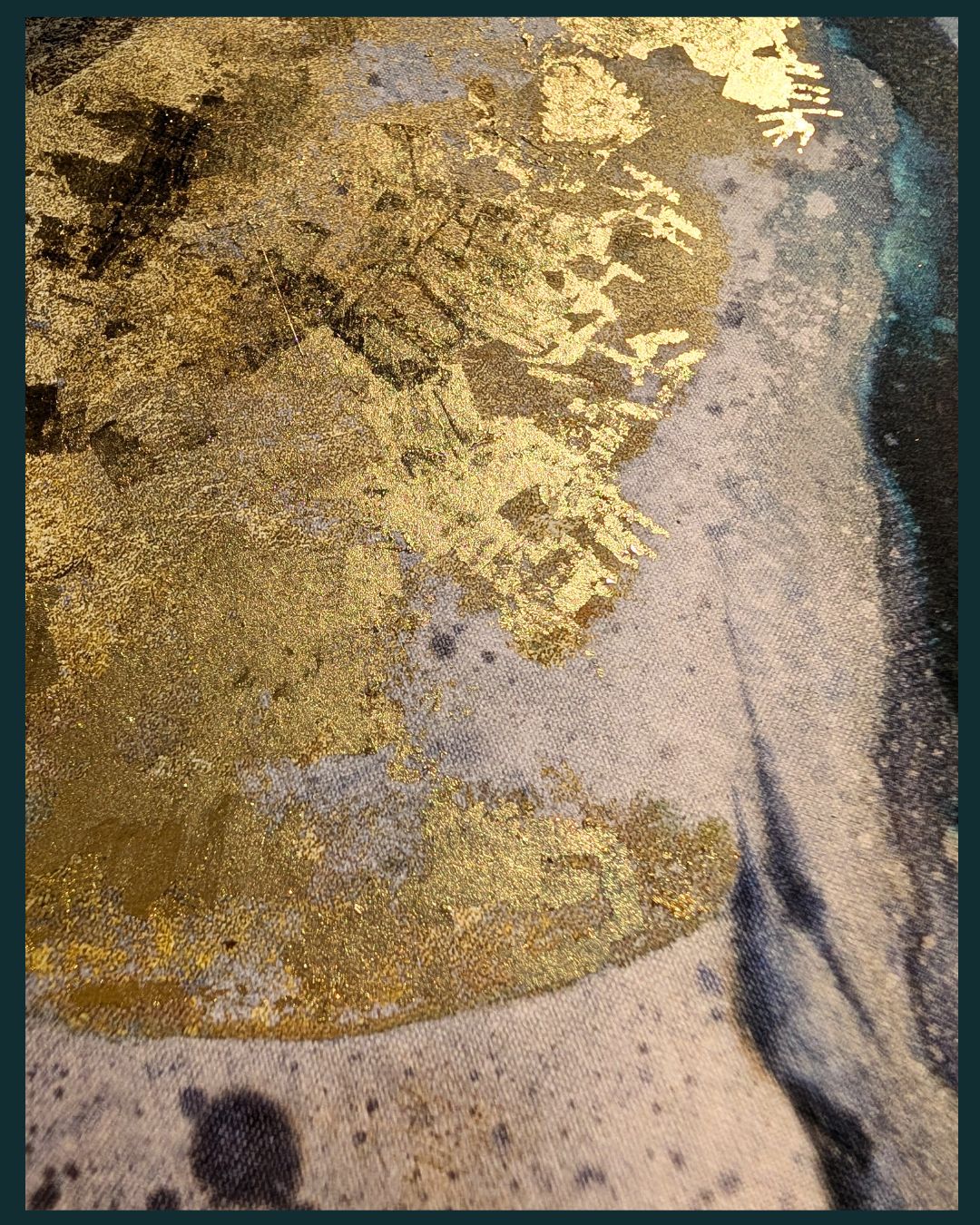 Storm Moon Print | Hand embellished Dramatic Full Moon Landscape | By Hannah Pugh