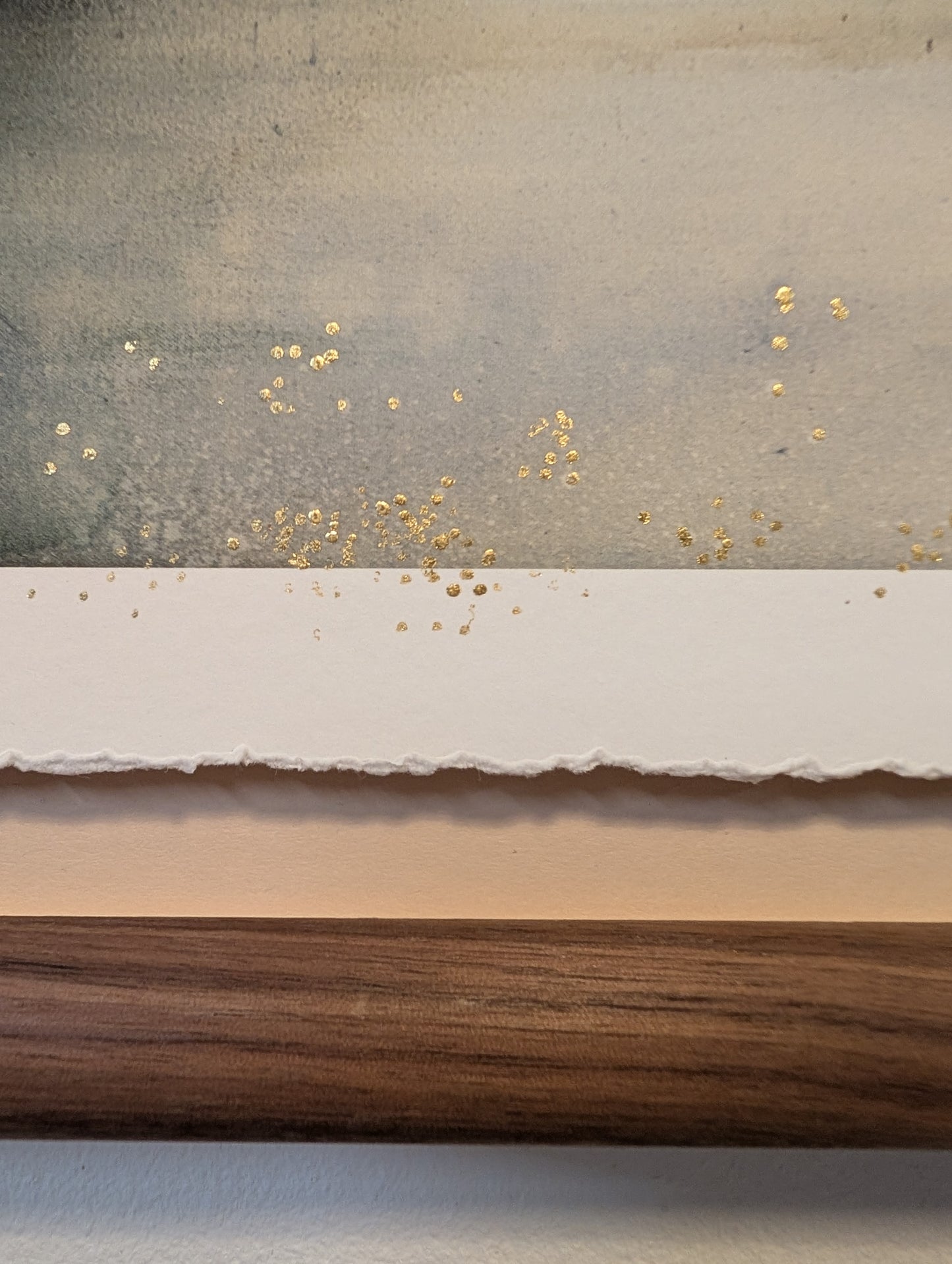 As Above So Below | Expansive velvety ocean-scape rich with hidden glimmers | Hand embellished giclée print | By Hannah Pugh